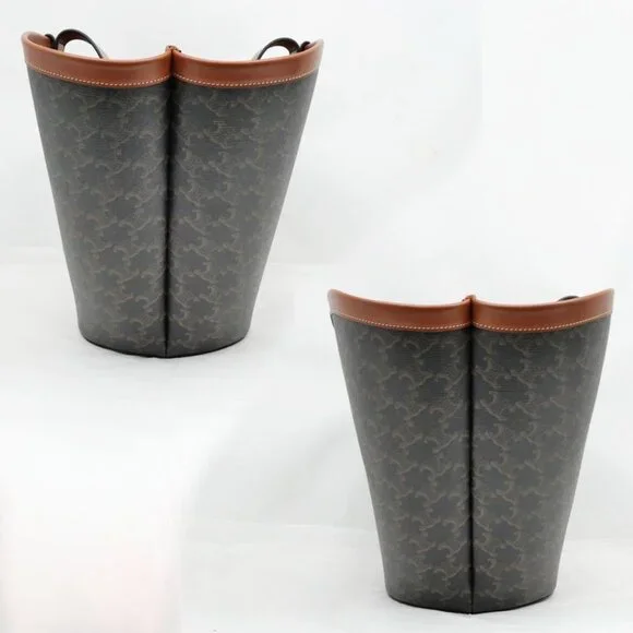 Celine Coufan Brown Triomphe Canvas Tote Bag Multicolor Logo - Picture 3 of 9